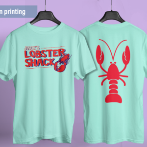 1-Color + 2-Color custom screen printing t-shirts