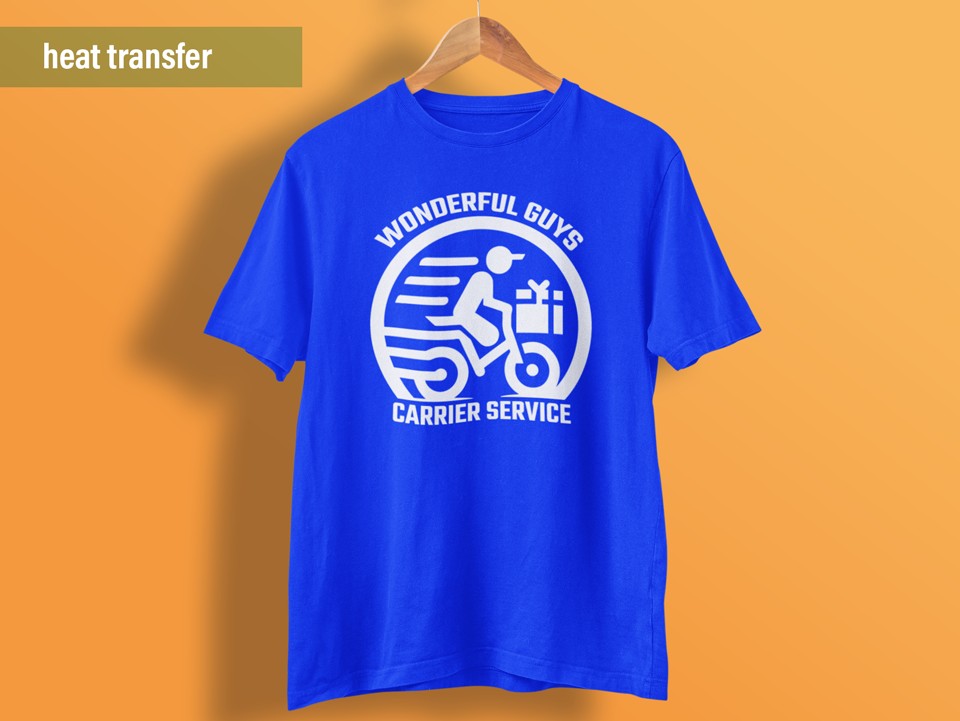 1-color 1 placement custom heat transfer tees